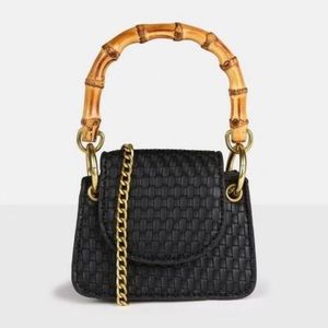 Bamboo Top Handle Mini Purse